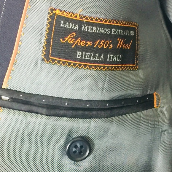 Tiglio Pin Stripe Suit Jacket 40R - Picture 4 of 8